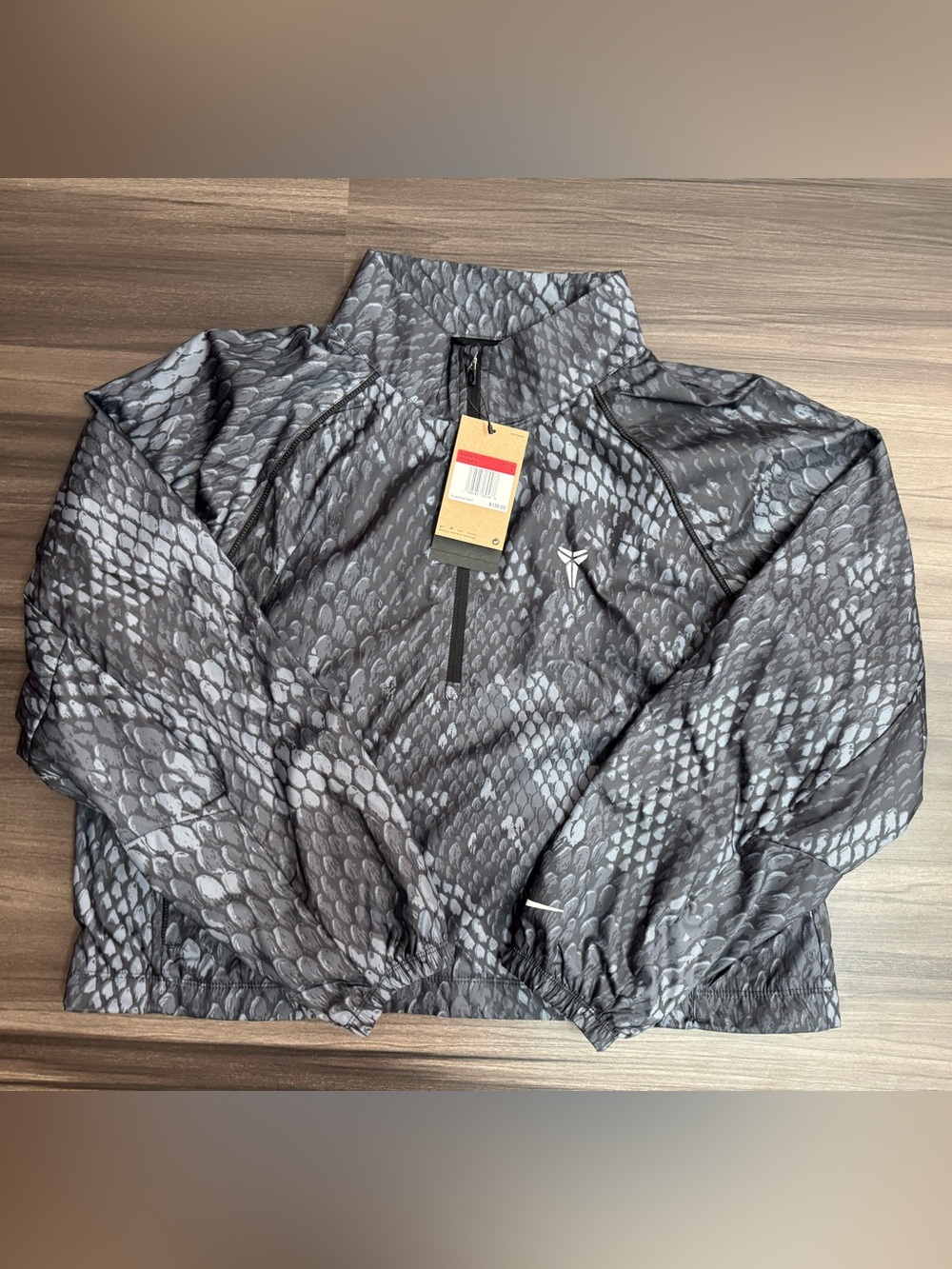 Nike Kobe Bryant Mamba Jacket Black Snakeskin 1/4 Zip IB2718-010 Women’s Large